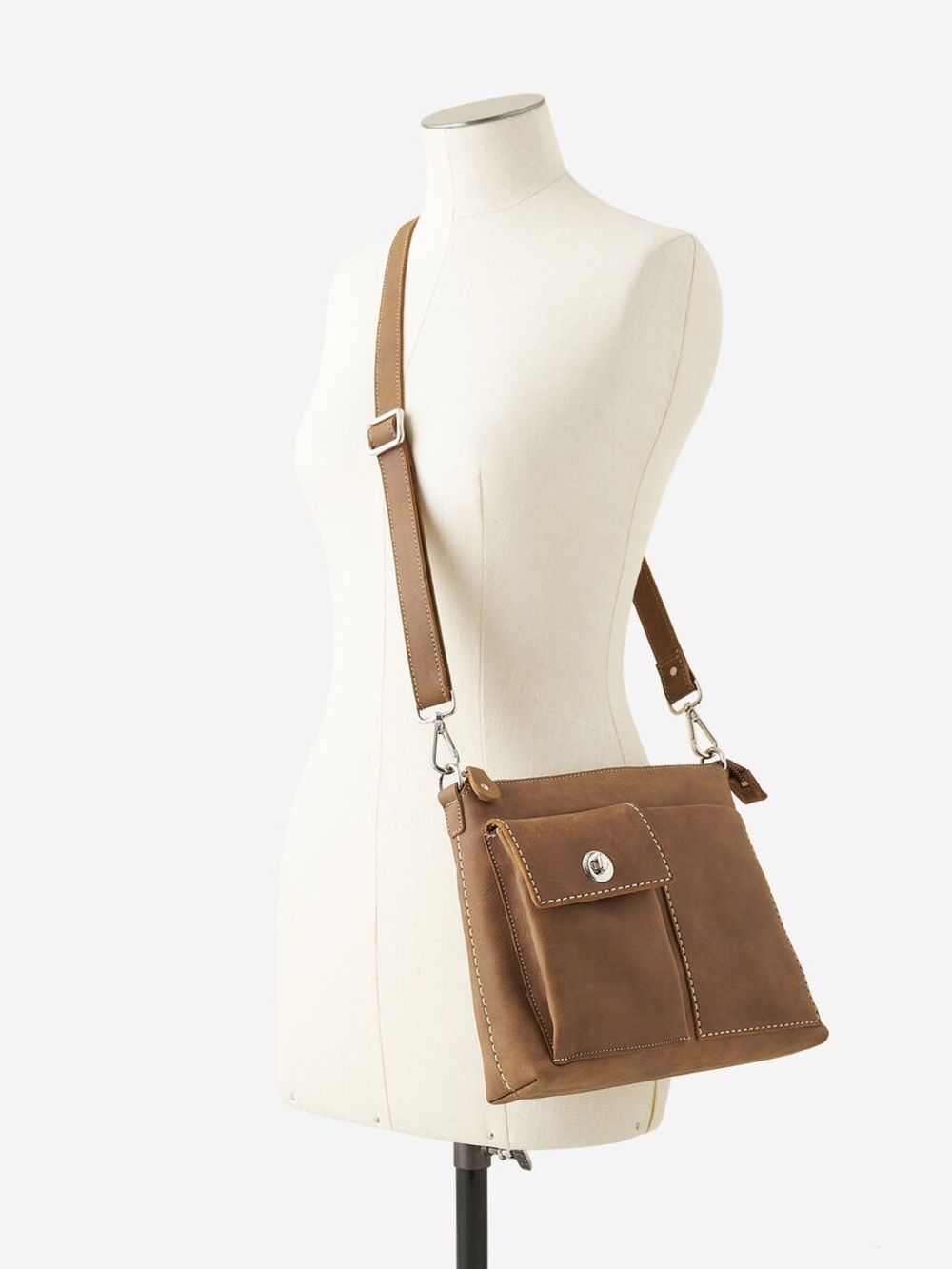 Roots Leather Villager Tribe Crossbody Bag